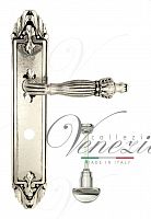 Дверная ручка на планке Venezia Olimpo WC сантехническая PL90 (натур. серебро + чернение)