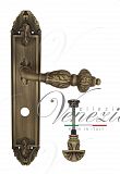 Дверная ручка на планке Venezia Lucrecia WC-4 сантехническая PL90 (мат. бронза)