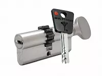 Цилиндровый механизм Mul-T-Lock 7х7 ШЕСТЕРЕНКА 71мм (33х38Т) ключ/вертушка (никель)