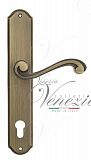 Дверная ручка на планке Venezia Vivaldi CYL под цилиндр PL02 (мат. бронза)