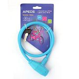 Замок велосипедный Apecs PD-81-65CM-BLUE (англ. ключ)