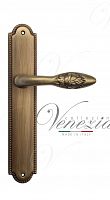 Дверная ручка на планке Venezia Casanova PASS проходная PL98 (мат. бронза)