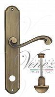 Дверная ручка на планке Venezia Vivaldi WC сантехническая PL02 (мат. бронза)