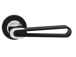 Дверная ручка ORO&ORO мод. 167-15 BLACK/CP (черный/хром блестящий); ?>