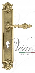 Дверная ручка на планке Venezia Gifestion CYL под цилиндр PL97 (полир. латунь); ?>