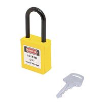 Навесной замок BD-G12 нейлоновая дужка Yellow (желтый)