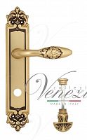 Дверная ручка на планке Venezia Casanova WC-4 сантехническая PL96 (франц. золото)