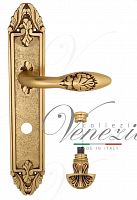 Дверная ручка на планке Venezia Casanova WC-4 сантехническая PL90 (франц. золото)