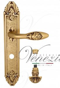 Дверная ручка на планке Venezia Casanova WC-4 сантехническая PL90 (франц. золото); ?>