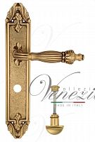 Дверная ручка на планке Venezia Olimpo WC сантехническая PL90 (франц. золото)