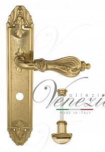 Дверная ручка на планке Venezia Florence WC сантехническая PL90 (полир. латунь); ?>