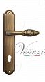 Дверная ручка на планке Venezia Casanova CYL под цилиндр PL98 (мат. бронза)