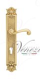 Дверная ручка на планке Venezia Carnevale CYL под цилиндр PL97 (полир. латунь)