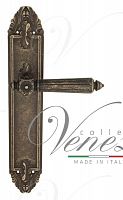 Дверная ручка на планке Venezia Castello PASS проходная PL90 (ант. бронза)