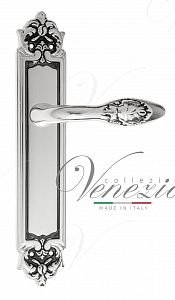 Дверная ручка на планке Venezia Casanova PASS проходная PL96 (натур. серебро + чернение); ?>