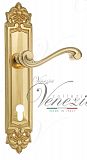 Дверная ручка на планке Venezia Vivaldi CYL под цилиндр PL96 (полир. латунь)