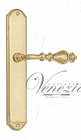 Дверная ручка на планке Venezia Gifestion PASS проходная PL02 (полир. латунь)