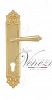 Дверная ручка на планке Venezia Vignole CYL под цилиндр PL96 (полир. латунь)