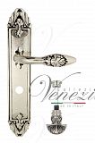 Дверная ручка на планке Venezia Casanova WC-4 сантехническая PL90 (натур. серебро + чернение)