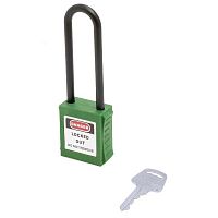 Навесной замок BD-G34 нейлоновая дужка Green (зелёный)