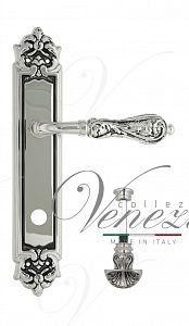 Дверная ручка на планке Venezia Monte Cristo WC-4 сантехническая PL96 (натур. серебро + чернение); ?>