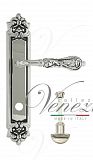 Дверная ручка на планке Venezia Monte Cristo WC сантехническая PL96 (натур. серебро + чернение)