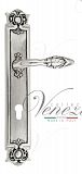 Дверная ручка на планке Venezia Casanova CYL под цилиндр PL97 (натур. серебро + чернение)