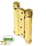 Дверная петля пружинная Amig-3037-75*126 (золото) 75мм