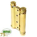 Дверная петля пружинная Amig-3037-75*126 (золото) 75мм