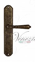 Дверная ручка на планке Venezia Vignole PASS проходная PL02 (ант. бронза)