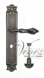 Дверная ручка на планке Venezia Monte Cristo WC сантехническая PL97 (ант. серебро); ?>
