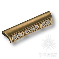 Мебельная ручка BRASS 15.176 современная классика 96 мм 12 (античная бронза)