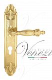 Дверная ручка на планке Venezia Olimpo CYL под цилиндр PL90 (полир. латунь)