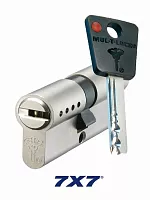 Цилиндровый механизм Mul-T-Lock 7х7 76мм (43х33) ключ/ключ (никель)