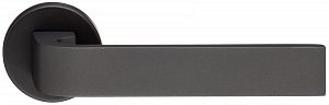 Дверная ручка Extreza Hi-Tech Slim SOUND 106 R12 круглое основание F27 (антрацит); ?>