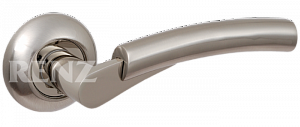 Дверная ручка RENZ мод. 45-08 SN/NP Бари (матовый никель/никель блест.); ?>