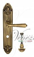 Дверная ручка на планке Venezia Vignole WC-4 сантехническая PL90 (мат. бронза)