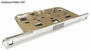 Врезной замок AGB Mediana Polaris сантехнический (хром) без ответной планки; ?>