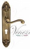Дверная ручка на планке Venezia Vivaldi CYL под цилиндр PL90 (мат. бронза)