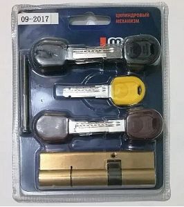 Цилиндровый механизм Master Lock 2-1-5 с перекодировкой 100мм (60х40) ключ/ключ (золото); ?>