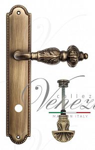 Дверная ручка на планке Venezia Lucrecia WC-4 сантехническая PL98 (мат. бронза); ?>