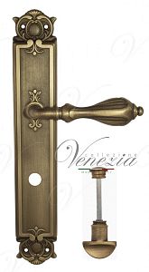 Дверная ручка на планке Venezia Anafesto WC сантехническая PL97 (матовая бронза); ?>
