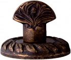 Фиксатор сантехнический CLASS с резным поворотником DECOR на розетке 60мм (бронза ретро) WC DECOR 60 DAB