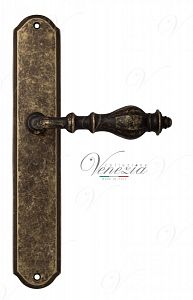 Дверная ручка на планке Venezia Gifestion PASS проходная PL02 (ант. бронза); ?>