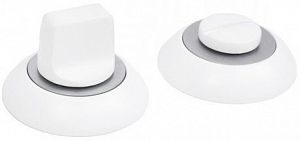 Фиксатор сантехнический CdeB круглый WC-70 MWH/CP (мат. белый/хром блст.); ?>