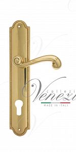 Дверная ручка на планке Venezia Carnevale CYL под цилиндр PL98 (полир. латунь); ?>