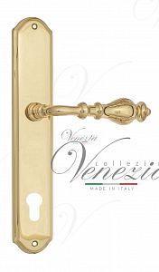 Дверная ручка на планке Venezia Gifestion CYL под цилиндр PL02 (полир. латунь); ?>