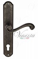 Дверная ручка на планке Venezia Vivaldi CYL под цилиндр PL02 (ант. серебро)