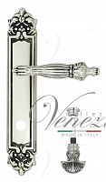 Дверная ручка на планке Venezia Olimpo WC-4 сантехническая PL96 (натур. серебро + чернение)