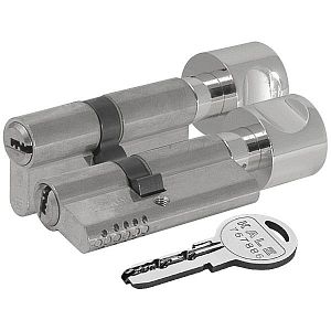 Цилиндровый механизм Kale Kilit 164 OBS S 62мм C ключ/вертушка (никель); ?>